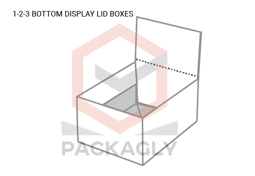 Custom 1-2-3 Bottom Display Lid Boxes