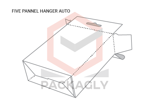 Five Panel Hanger Auto Bottom Boxes Templates